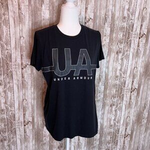 Women's Black Under Armour Graphic Tee size Large